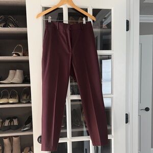 Reiss Women's Burgundy Straight Leg Pants